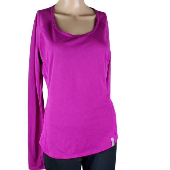 Under Armour Raspberry Heatgear Long Sleeve Top - Picture 1 of 6